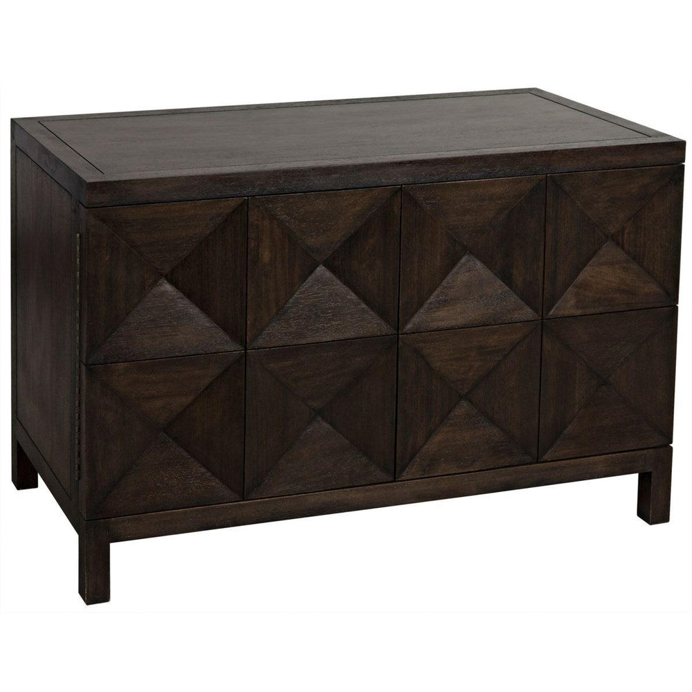 Noir Quadrant 2 Door Sideboard, Ebony Walnut-Noir Furniture-Blue Hand Home