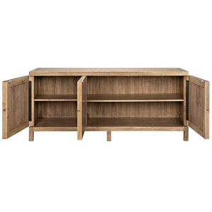 Noir Quadrant 3 Door Sideboard, Washed Walnut-Noir Furniture-Blue Hand Home