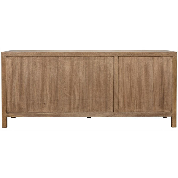 Noir Quadrant 3 Door Sideboard, Washed Walnut-Noir Furniture-Blue Hand Home