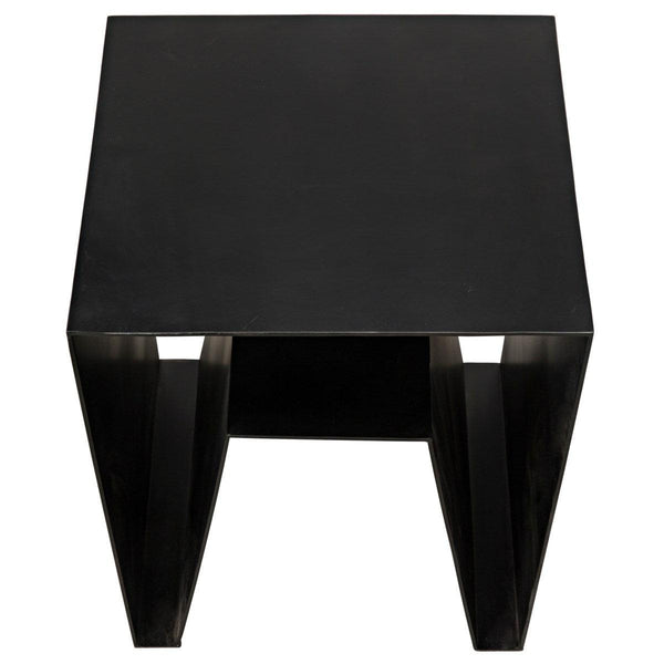 Noir Furniture Quintin Side Table, Black Metal-Noir Furniture-Blue Hand Home