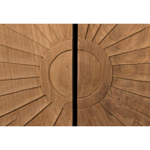 Noir Ra Sideboard, Hand Rubbed Black & Teak-Noir Furniture-Blue Hand Home