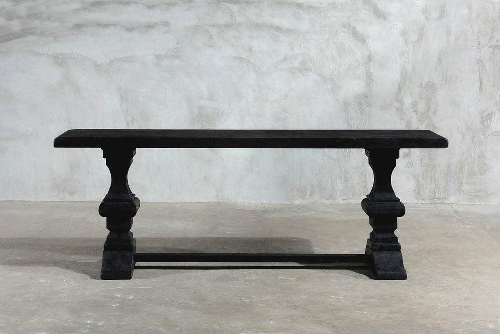 Reclaimed Elm Console – With Rail Leg-Organic Restoration-Blue Hand Home