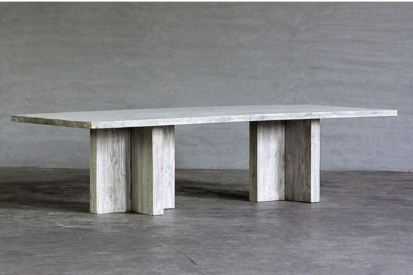 Reclaimed Elm Dining Table - T Style Leg-Organic Restoration-Blue Hand Home