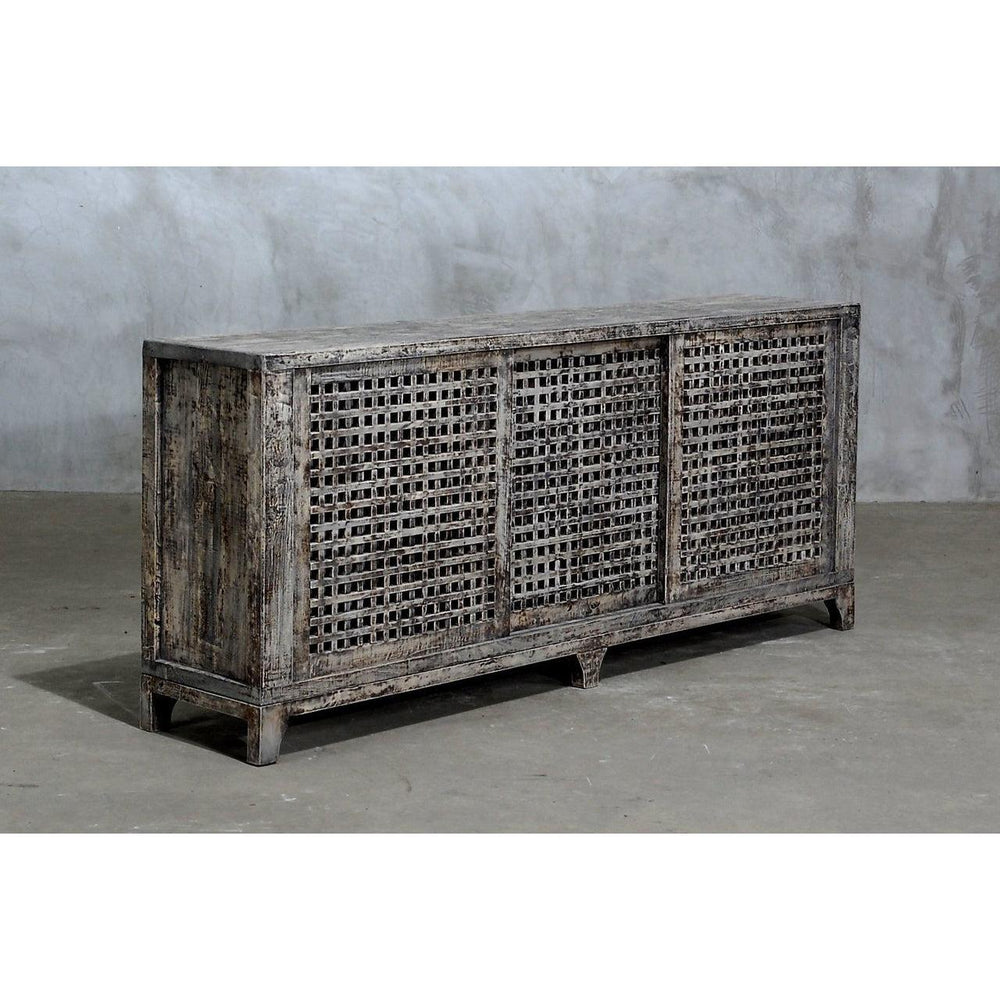 Reclaimed Elm Slatted Buffet-Organic Restoration-Blue Hand Home