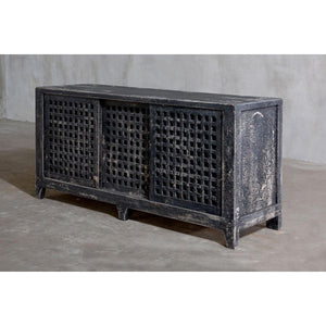 Reclaimed Elm Slatted Buffet-Organic Restoration-Blue Hand Home
