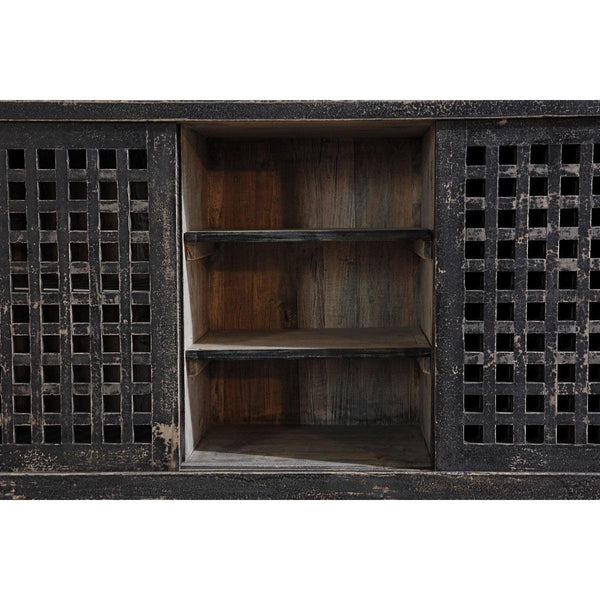 Reclaimed Elm Slatted Buffet-Organic Restoration-Blue Hand Home