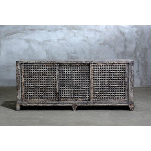 Reclaimed Elm Slatted Buffet-Organic Restoration-Blue Hand Home