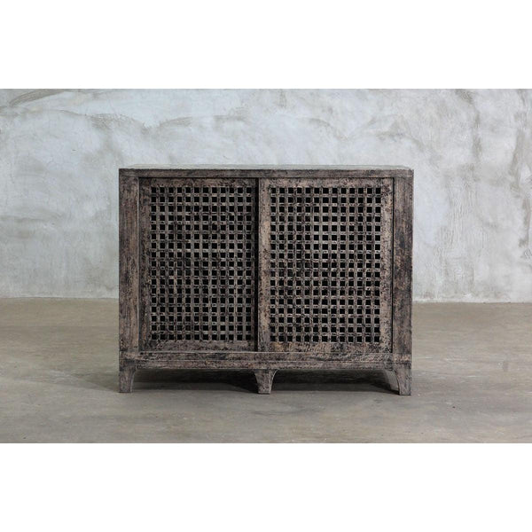 Reclaimed Elm Small Slatted Buffet-Organic Restoration-Blue Hand Home