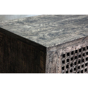 Reclaimed Elm Small Slatted Buffet-Organic Restoration-Blue Hand Home