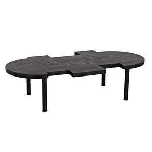Reclaimed Lumber Puzzle Coffee Table, Steel Legs-CFC Furniture-Blue Hand Home