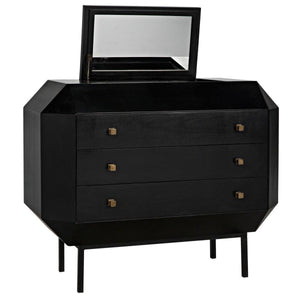 Noir Furniture Rhiana Dresser, Hand Rubbed Black-Noir Furniture-Blue Hand Home