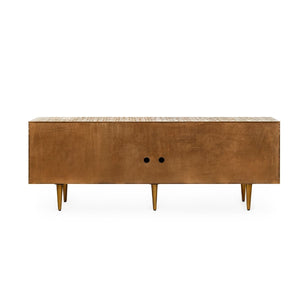Villa & House - Randers 4-Drawer & 2-Door Cabinet - Antique Brass-Bungalow 5-Blue Hand Home