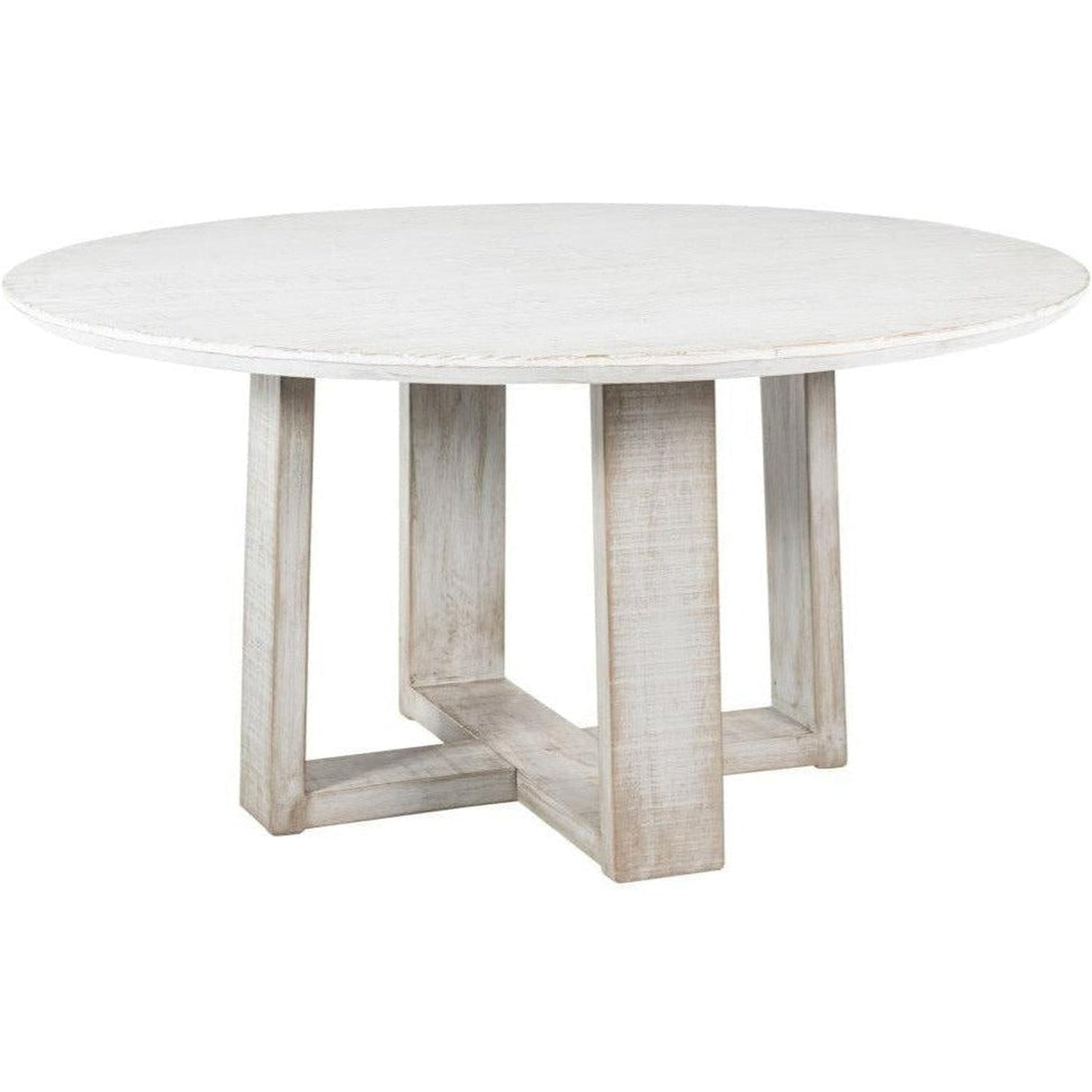 Courtney 60" Rd Table Top Heavy White Washed-Olde Door Company-Blue Hand Home