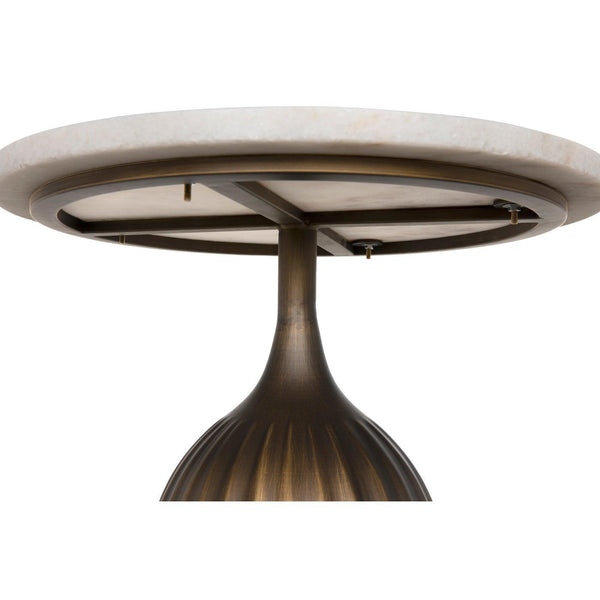 Samuel Side Table, Aged Brass-Noir Furniture-Blue Hand Home