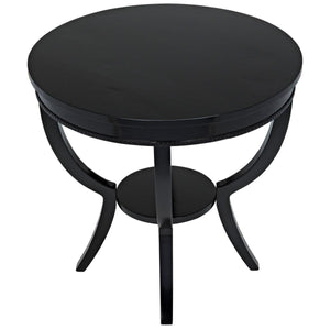 Noir Scheffield Round End Table-Noir Furniture-Blue Hand Home