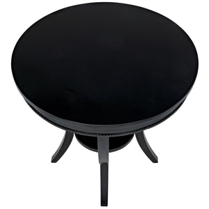 Noir Scheffield Round End Table-Noir Furniture-Blue Hand Home