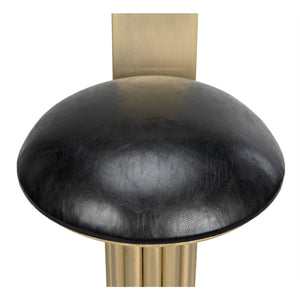 Noir Sedes Bar Stool, Steel with Brass Finish-Noir Furniture-Blue Hand Home