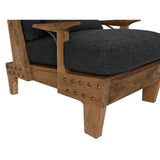 Baruzzi Chair, Teak w/US Made Cushions-Noir Furniture-Blue Hand Home