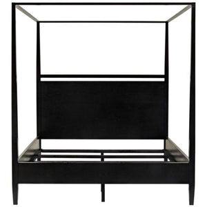 Reclaimed washed oak modern 4-poster bed, queen-CFC Furniture-Blue Hand Home