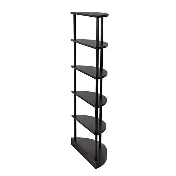 Noir Spago Bookcase, Black Metal-Noir Furniture-Blue Hand Home