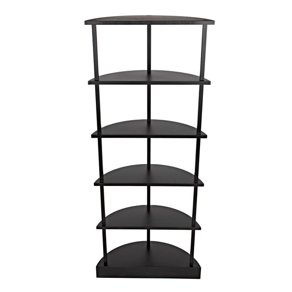 Noir Spago Bookcase, Black Metal-Noir Furniture-Blue Hand Home
