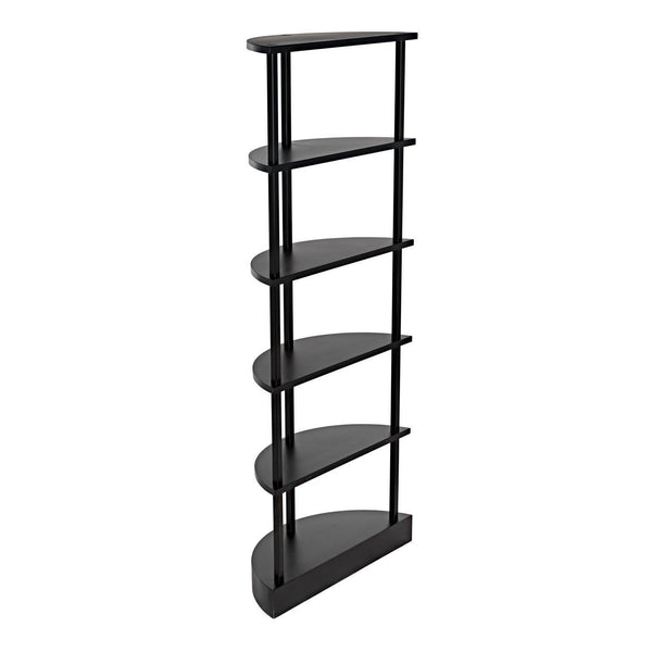 Noir Spago Bookcase, Black Metal-Noir Furniture-Blue Hand Home