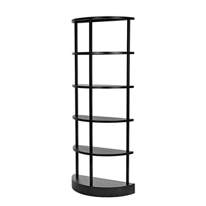 Noir Spago Bookcase, Black Metal-Noir Furniture-Blue Hand Home