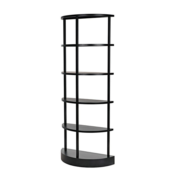 Noir Spago Bookcase, Black Metal-Noir Furniture-Blue Hand Home
