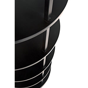 Noir Spago Bookcase, Black Metal-Noir Furniture-Blue Hand Home