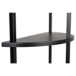 Noir Spago Bookcase, Black Metal-Noir Furniture-Blue Hand Home