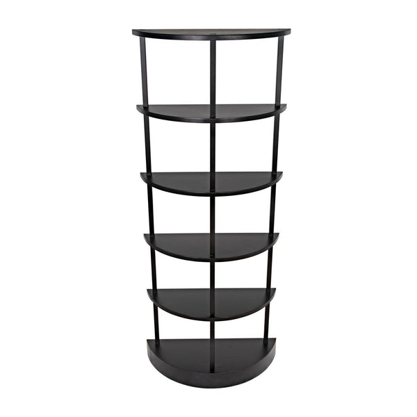 Noir Spago Bookcase, Black Metal-Noir Furniture-Blue Hand Home