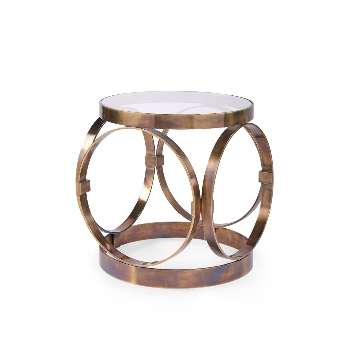 Villa & House - Stephen Side Table, Antique Brass-Bungalow 5-Blue Hand Home