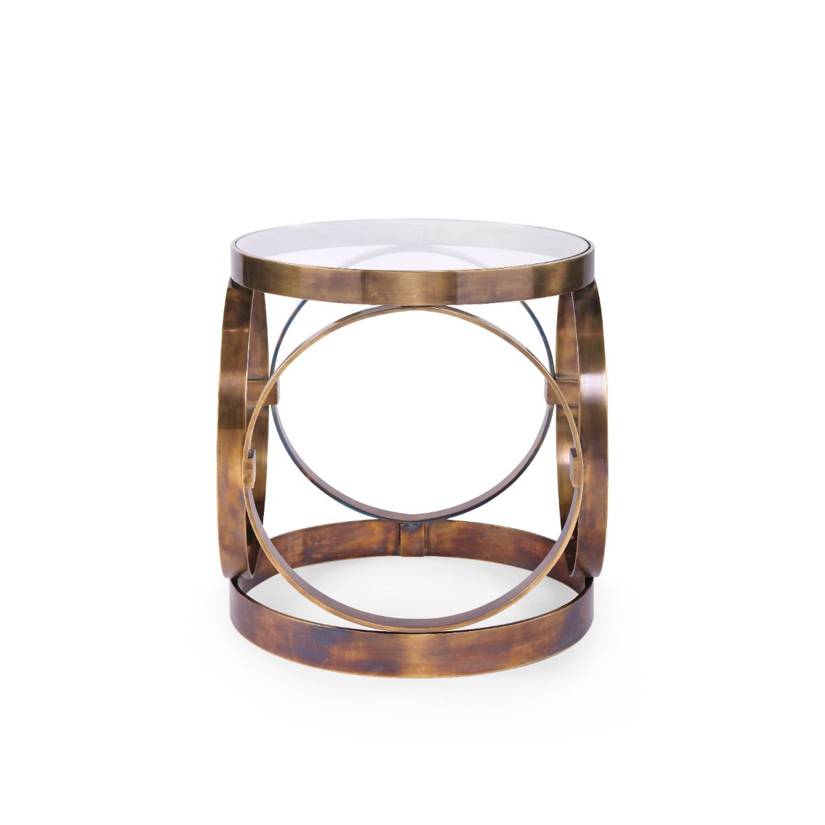 Villa & House - Stephen Side Table, Antique Brass-Bungalow 5-Blue Hand Home