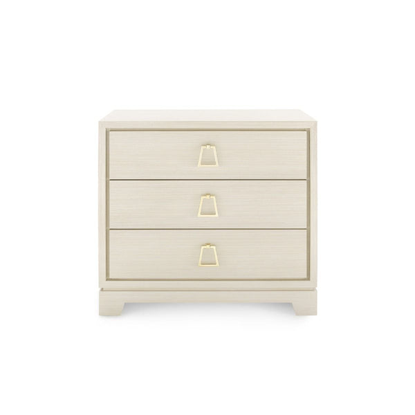 Villa & House - Stanford 3-drawer Side Table, Blanched Oak-Bungalow 5-Blue Hand Home