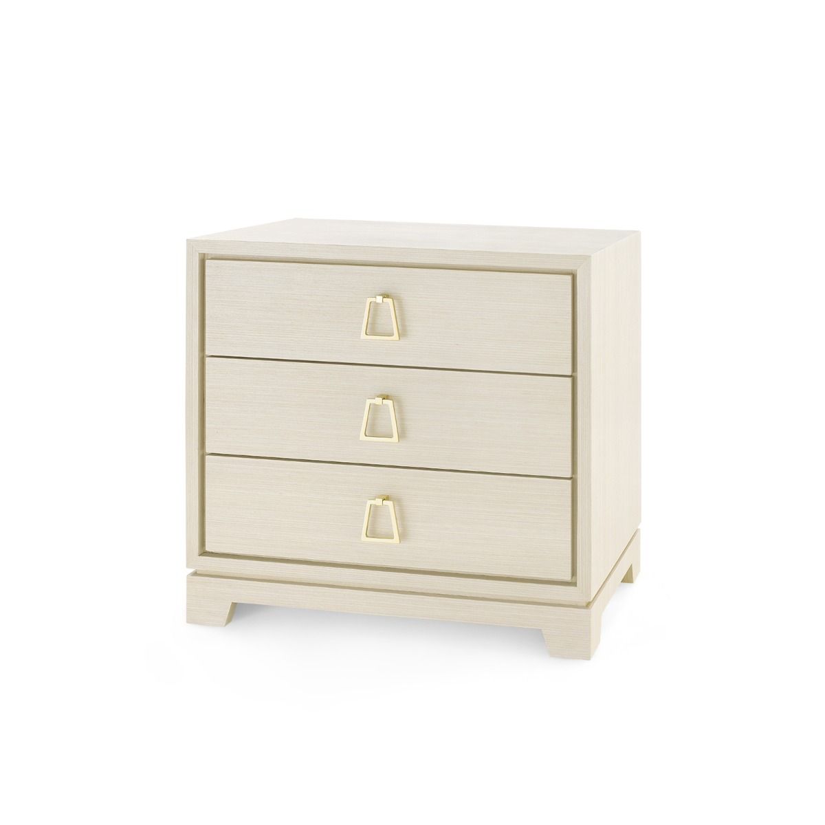 Villa & House - Stanford 3-drawer Side Table, Blanched Oak-Bungalow 5-Blue Hand Home