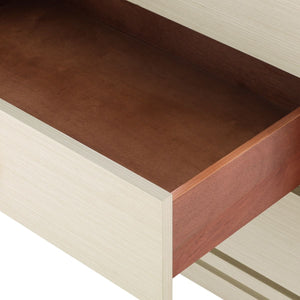 Villa & House - Stanford 3-drawer Side Table, Blanched Oak-Bungalow 5-Blue Hand Home