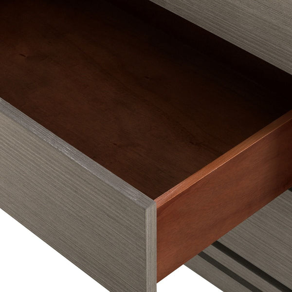 Villa & House - Stanford 3-drawer Side Table, Taupe Gray-Bungalow 5-Blue Hand Home