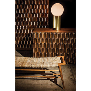 Stockholm Bench with Woven-Noir Furniture-Blue Hand Home