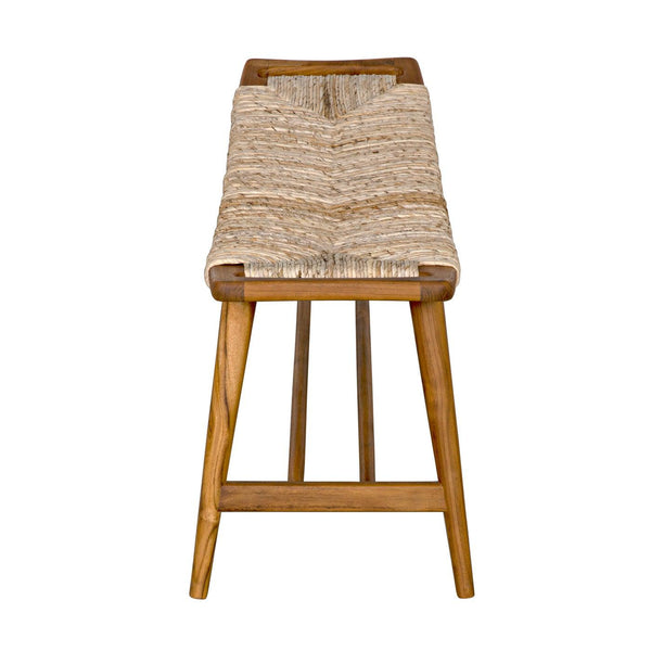 Stockholm Bench with Woven-Noir Furniture-Blue Hand Home