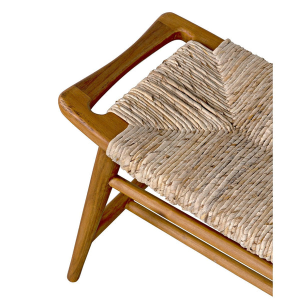 Stockholm Bench with Woven-Noir Furniture-Blue Hand Home