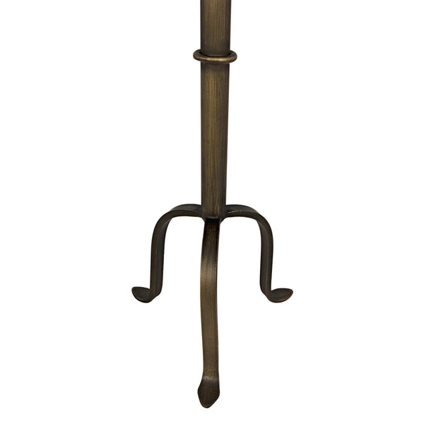 Noir Tini Side Table, Metal with Aged Brass Finish-Noir Furniture-Blue Hand Home