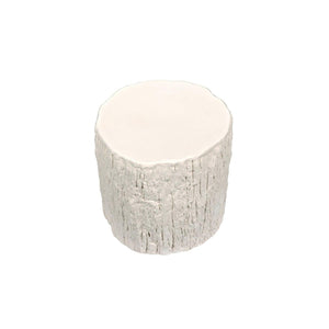 Trunk Side Table, White Fiber Cement-Noir Furniture-Blue Hand Home