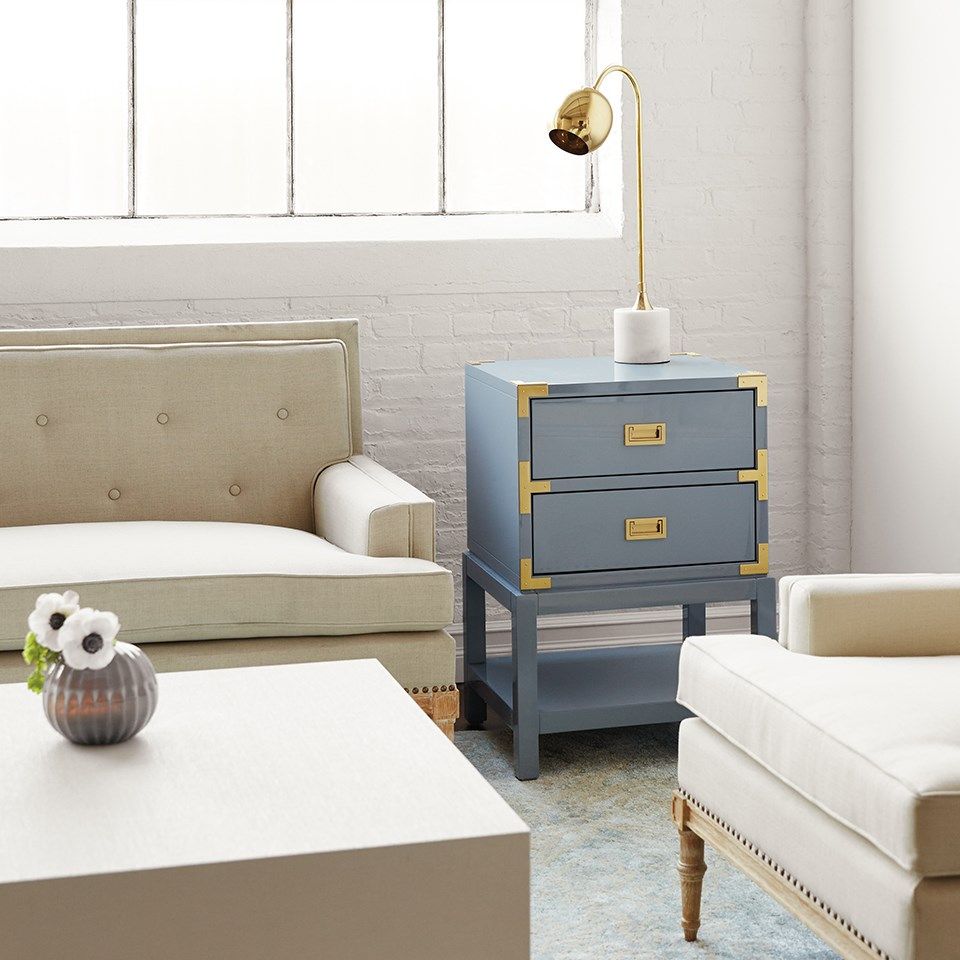 Villa & House - Tansu 2-drawer Side Table-Bungalow 5-Blue Hand Home