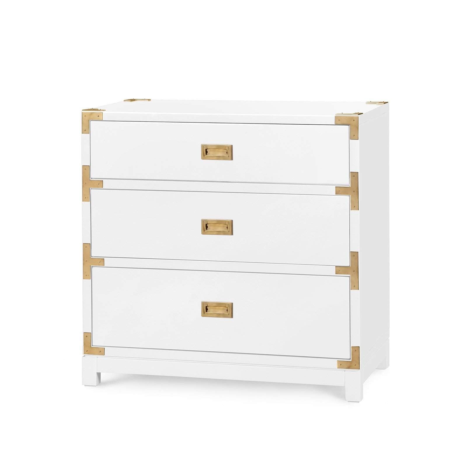 Villa & House - Victoria 3-Drawer Side Table In White-Bungalow 5-Blue Hand Home