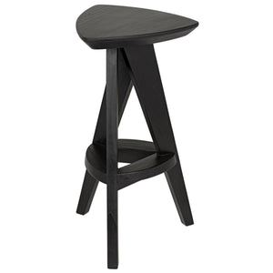 Noir Furniture Twist Counter Stool, Charcoal Black-Noir Furniture-Blue Hand Home