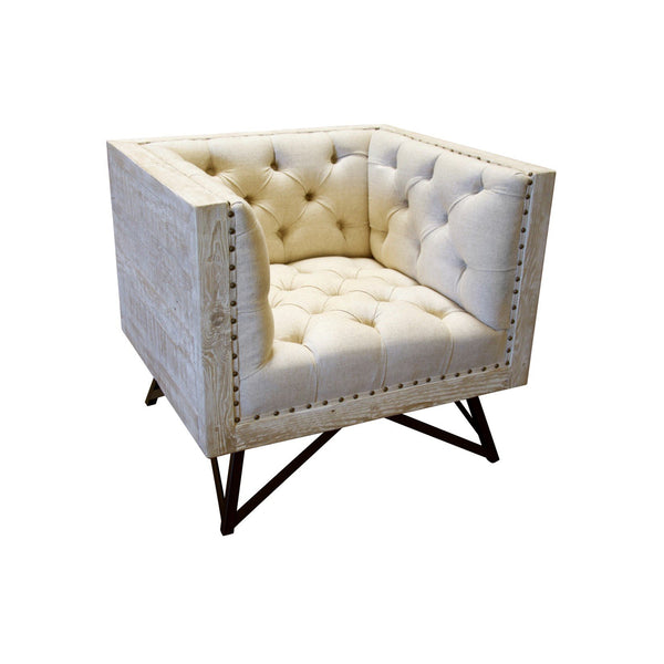 Byron Chair Reclaimed Lumber/Steel Base-CFC Furniture-Blue Hand Home