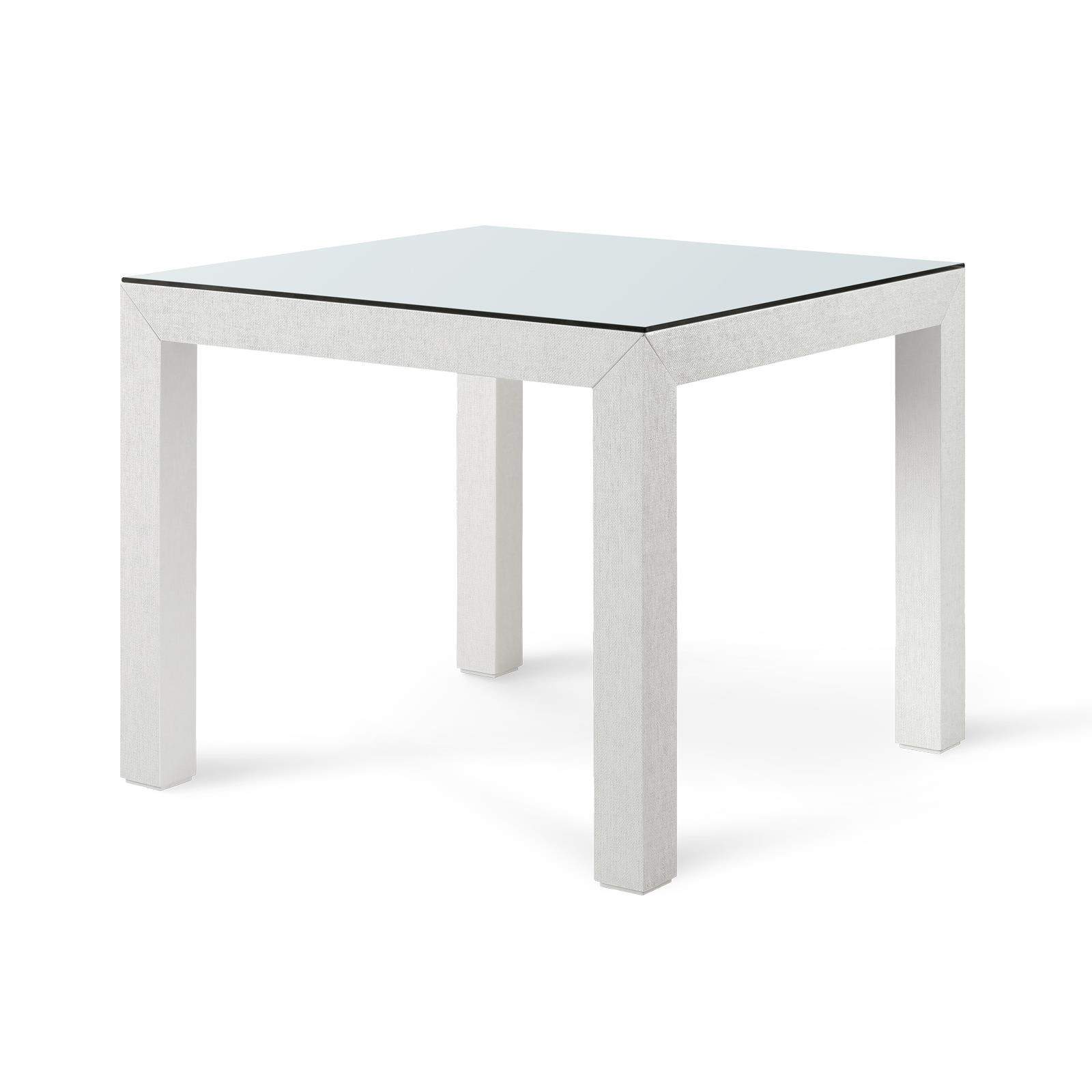 Villa & House - Valentina Grasscloth Game Table In White-Bungalow 5-Blue Hand Home