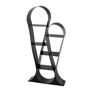 Zaha Bookcase, Black Metal-Noir Furniture-Blue Hand Home