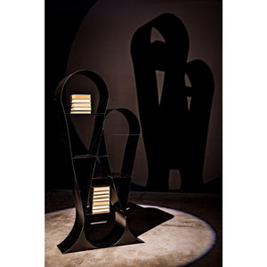 Zaha Bookcase, Black Metal-Noir Furniture-Blue Hand Home