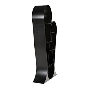 Zaha Bookcase, Black Metal-Noir Furniture-Blue Hand Home